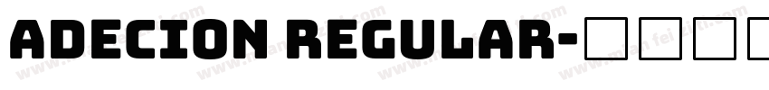 Adecion Regular字体转换
